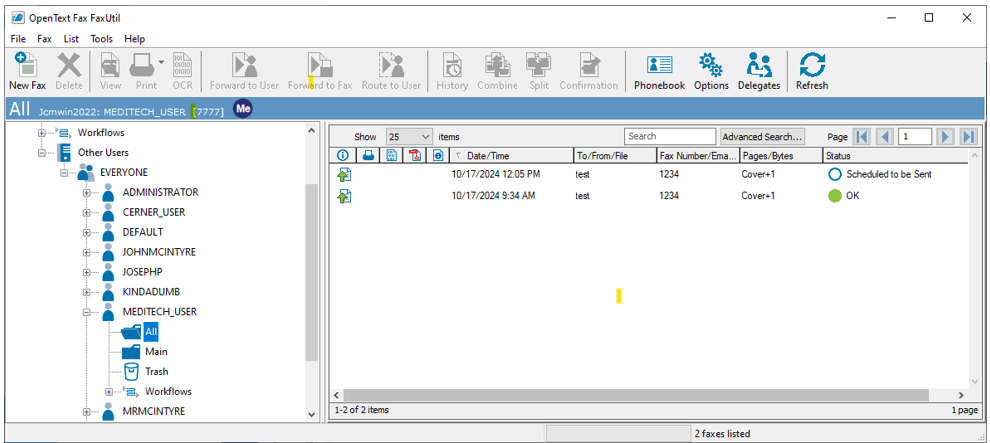 Quoi de neuf dans OpenText Fax?